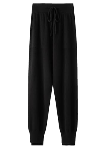 Alloaone Damen Wolle Gestrickte Lässige Warme Hose Herbst Winter Dicke Hose von Alloaone