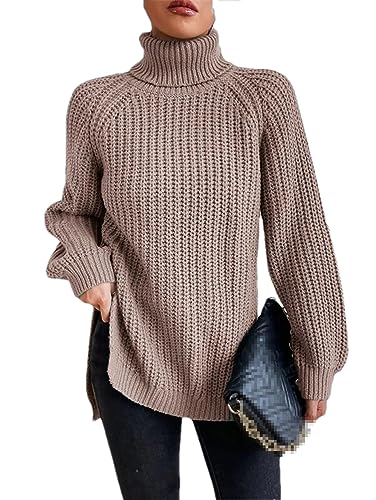 Alloaone Herbst Winter Damen Langarm Pullover Strickpullover von Alloaone