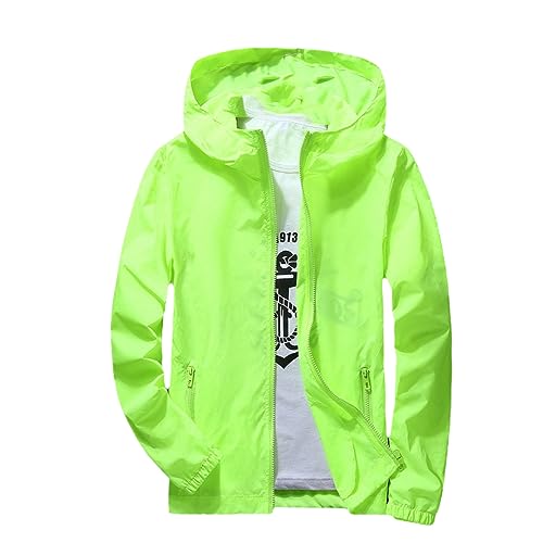 Alloaone Herren Jacke Zum Wandern Camping Atmungsaktiv Reflektierend Schutzkleidung Outdoor Windjacke EN8 6XL von Alloaone