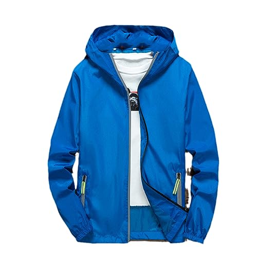Alloaone Herren Wandern Camping Atmungsaktive Jacke Reflektierende Sonnenschutzkleidung Outdoor Windjacken Light Blue 4XL Alloaone Herren Wandern Camping Atmungsaktive Jacke Reflektierende Sonnenschutzkleidung Outdoor Windjacken Light Blue 4XL von Alloaone