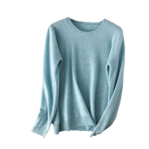 Kaschmirwolle Strickpullover Damen Pullover Rundhals Basic Warm Pullover, siehe abbildung, S von Alloaone