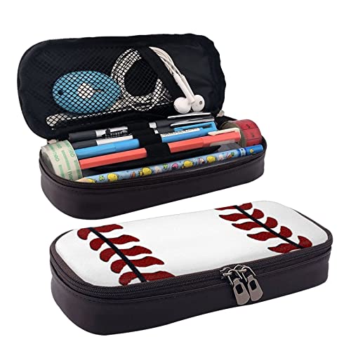 Federmäppchen aus Leder, Motiv: Weltraum, Galaxie, Blau, für Mädchen und Jungen, Teenager, Damen, Herren, Baseball-Softball-Schnürsenkel, Einheitsgröße, Kosmetiktasche Federmäppchen aus Leder, Motiv: Weltraum, Galaxie, Blau, für Mädchen und Jungen, Teenager, Damen, Herren, Baseball-Softball-Schnürsenkel, Einheitsgröße, Kosmetiktasche von Allocs