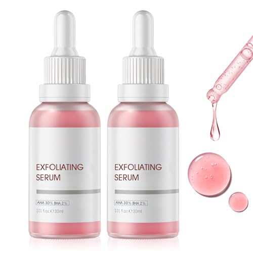 AHA 30% + BHA 2% Peeling Solution, Fruchtsäurepeeling Gesicht, Peeling Gesicht Frauen, Gentle Exfoliation Porentiefe Gesichtsreinigung, Reduziert Hautunreinheiten-30ml*2 Flaschen von Allony