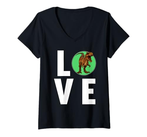 Damen Allosaurier Allosaurus T-Shirt mit V-Ausschnitt Damen Allosaurier Allosaurus T-Shirt mit V-Ausschnitt von Allosaurier Allosaurus Tier Shop