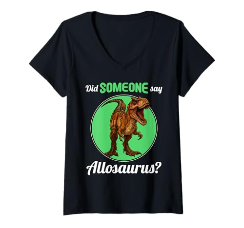 Damen Allosaurier Allosaurus T-Shirt mit V-Ausschnitt von Allosaurier Allosaurus Tier Shop