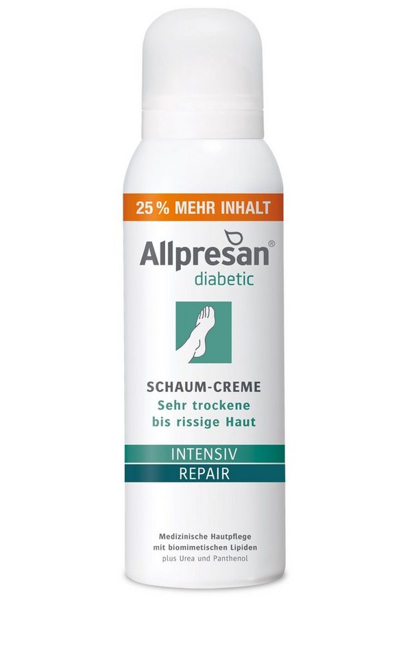 Allpresan Fußschaum Allpresan diabetic INTENSIV + REPAIR mit Urea 125 ml 2er Pack von Allpresan