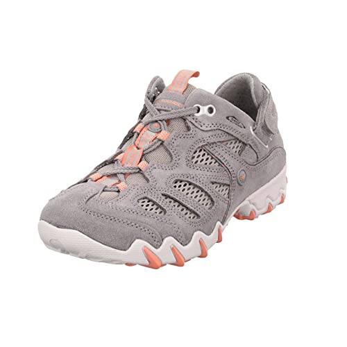 Allrounder Damen Schnürhalbschuhe Niwa Outdoorschuh Leder-/Textilkombination Freizeit Sport Schuhe Uni wandern Trekking Outdoor Freizeit von Allrounder