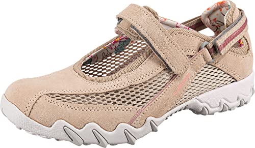 Allrounder NIRO Sneaker-Klett, 31/12 Shifting Sand/Lamb, C. Suede/Open Mesh N819 (Größe: 37.5) von Mephisto