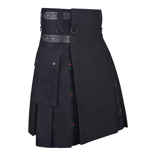 Allsafe Traders Moderner Hybrid-Kilt für Herren, Schottenkaro, Hybrid-Kilt für Herren, Cargo-Taschenkilt, Herren-Utility-Kilt, Gunn, 36 Allsafe Traders Moderner Hybrid-Kilt für Herren, Schottenkaro, Hybrid-Kilt für Herren, Cargo-Taschenkilt, Herren-Utility-Kilt, Gunn, 36 von Allsafe Traders