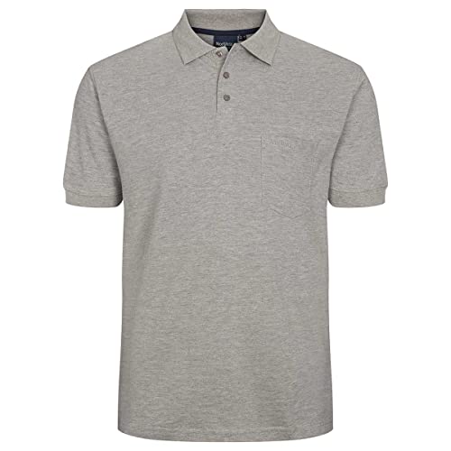 Allsize North 56°4 Poloshirt grau Melange Übergröße, XL Größe:6XL von Allsize