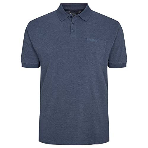 Allsize North 56°4 XXL Poloshirt Jeansblau Melange, Größe:5XL von Allsize