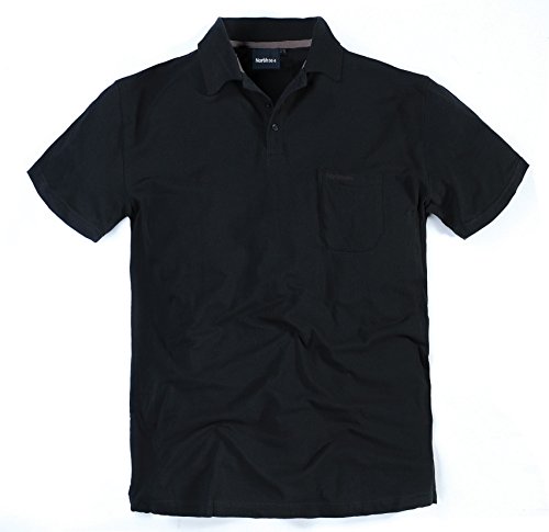 Allsize Polohemd Pique in Übergröße bis 8XL schwarz, Größe:5XL von Allsize