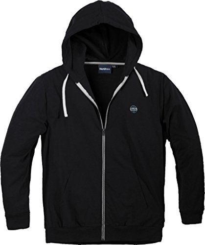 Allsize Sweat-Jacke mit Kapuze Übergrößen bis 8XL, schwarz, Größe:7XL von Allsize