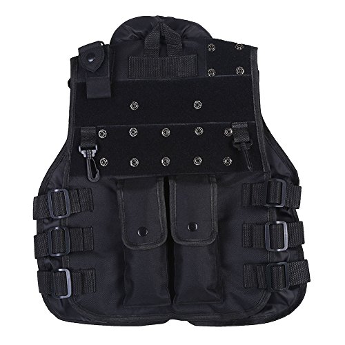 Allsmart Weste Kugelsichere Weste 38×24×7 Kinder Kind Outdoor-Taktik Militärtraining Spiele 600D Nylonweste von Allsmart