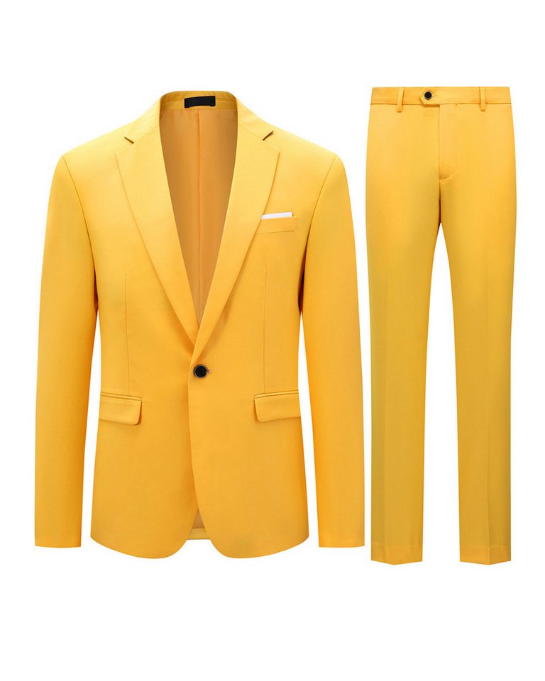 Allthemen Anzug (2 tlg) Slim Fit Ein Knopf Herrenanzug im eleganten Look von Allthemen
