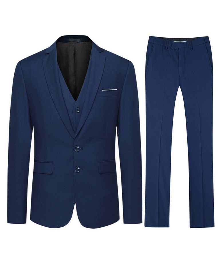 Allthemen Anzug (3 tlg) Slim Fit Herrenanzug im eleganten Look Businessanzug von Allthemen