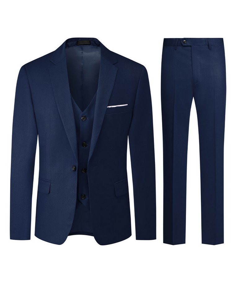Allthemen Anzug (3 tlg) im Slim Fit ein Knopf Anzüge für Hochzeit von Allthemen