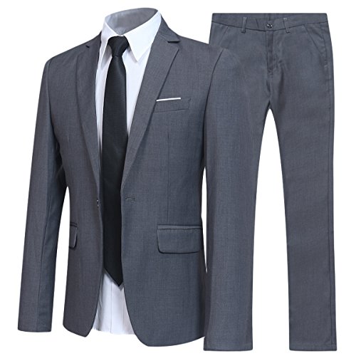 Allthemen Anzug Herren Anzüge Slim Fit 2 Teilig für Business Herrenanzug Sakko Hose Grau 3XL Allthemen Anzug Herren Anzüge Slim Fit 2 Teilig für Business Herrenanzug Sakko Hose Grau 3XL von Allthemen