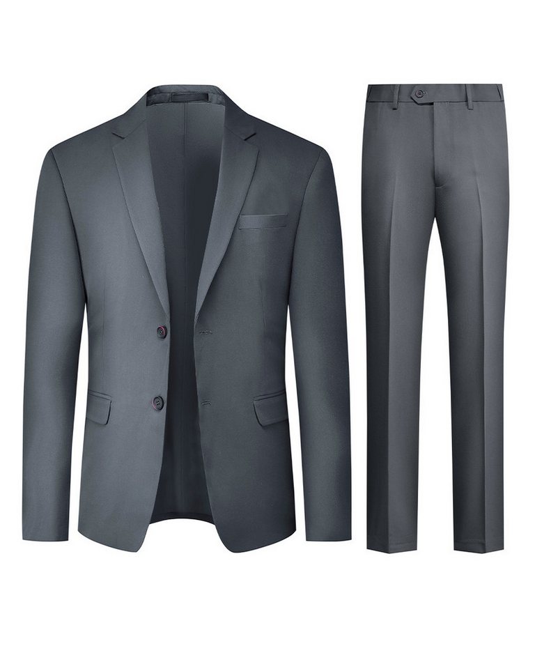 Allthemen Anzug Herren Slim Fit Business Anzug im eleganten Look Hochzeitsanzug Set von Allthemen