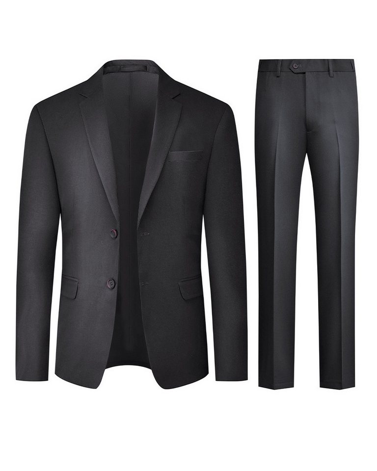 Allthemen Anzug Herren Slim Fit Business Anzug im eleganten Look Hochzeitsanzug Set von Allthemen
