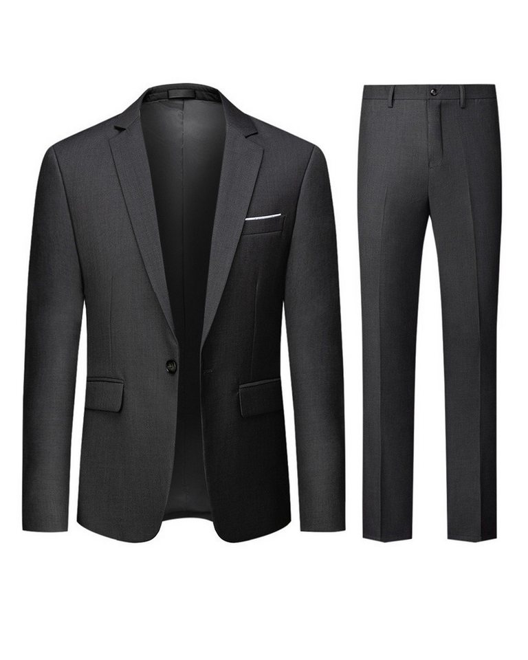 Allthemen Anzug Herren Slim Fit Hochzeitanzug mit einem Knopf Herrenanzug Set von Allthemen