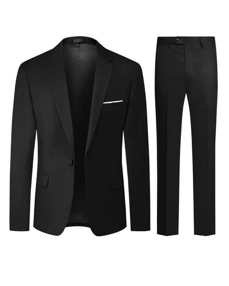Allthemen Anzug Herren Slim Fit Hochzeitanzug mit einem Knopf Herrenanzug Set von Allthemen