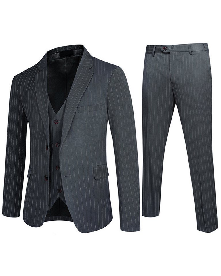 Allthemen Anzug Herren gestreift Hochzeitsanzug Slim Fit Business Anzüge von Allthemen