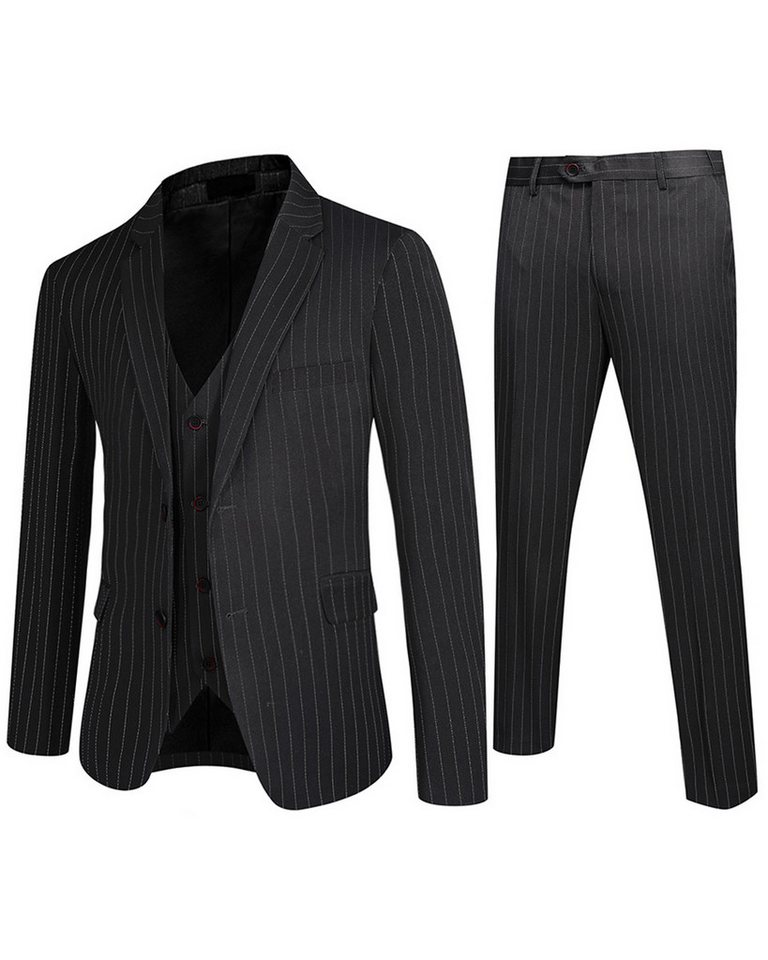 Allthemen Anzug Herren gestreift Hochzeitsanzug Slim Fit Business Anzüge von Allthemen