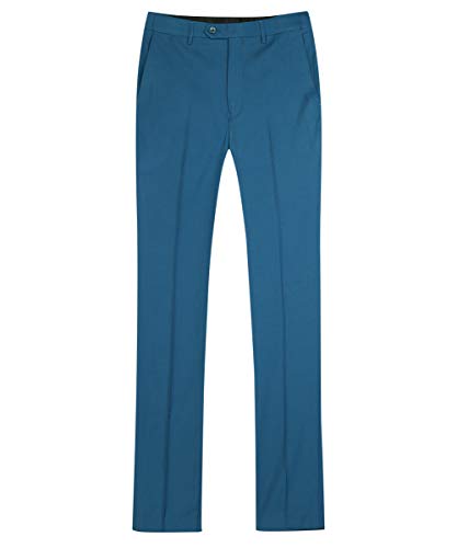 Allthemen Anzughose Herren Business Slim Fit Herrenhose Straight Anzug Hochzeit Hose Blau XX-Large von Allthemen