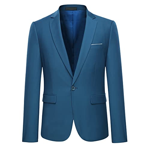 Allthemen Anzugjacke Herren Slim Fit Sakko EIN Knopf Blazer für Business Blau L Allthemen Anzugjacke Herren Slim Fit Sakko EIN Knopf Blazer für Business Blau L von Allthemen