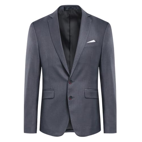Allthemen Anzugjacke Herren Slim Fit Sakko Modern Blazer für Business Hochzeit Freizeit Grau M von Allthemen