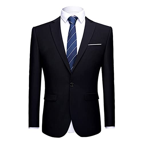 Allthemen Anzugjacke Herren Slim Fit Sportlich Sakko Herren Blazer für Business Hochzeit Party Schwarz XL von Allthemen