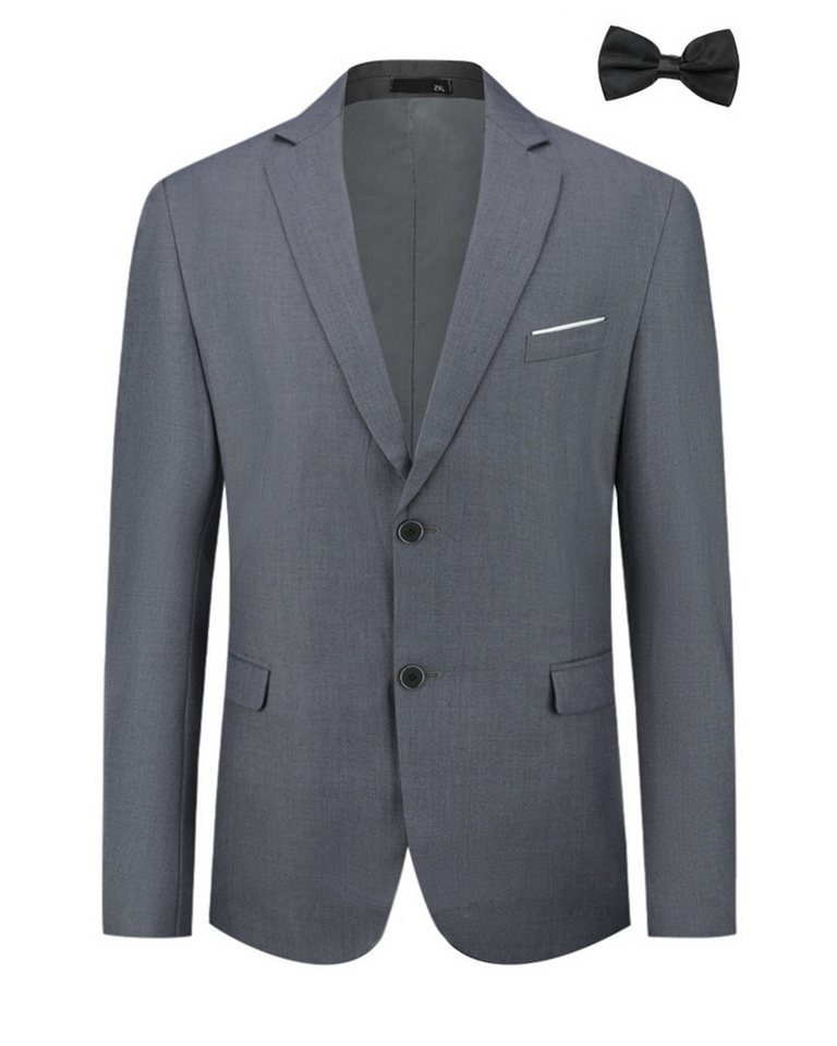 Allthemen Anzugsakko (2 tlg) mit Fliege Herren Sakko Slim Fit Anzugjacke für Business von Allthemen