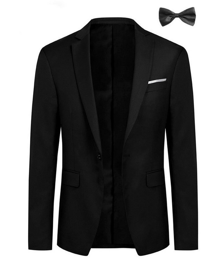 Allthemen Anzugsakko (2 tlg) mit einem Knopf Herren Slim-Fit-Anzugjacke mit Fliege von Allthemen