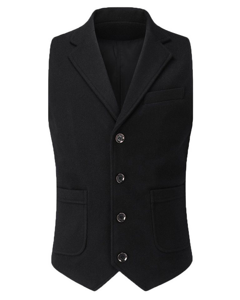 Allthemen Anzugweste Herren Weste mit Reverskragen Anzugweste aus Tweed von Allthemen