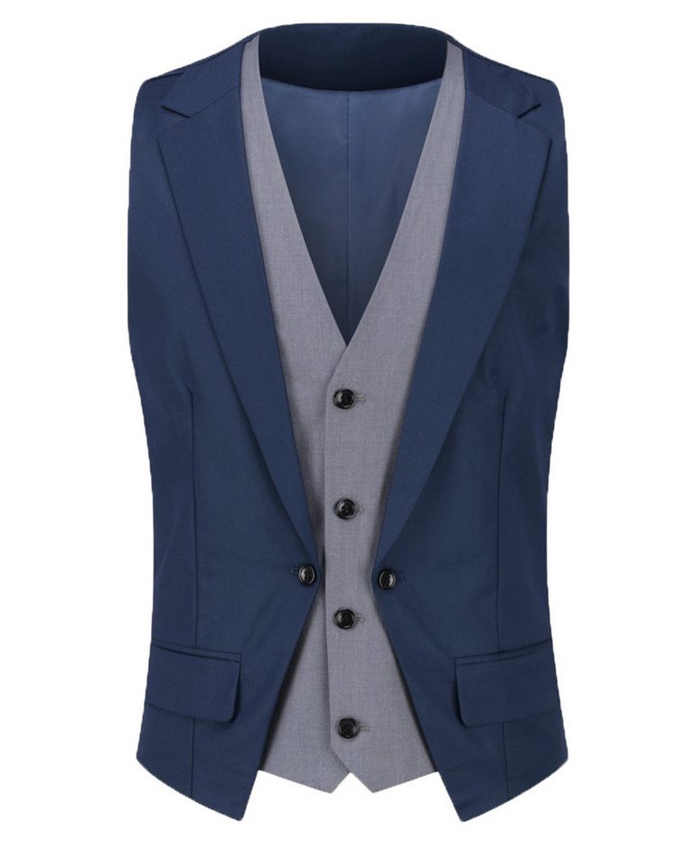 Allthemen Anzugweste Herren Weste mit Schichten V-Ausschnitt von Allthemen