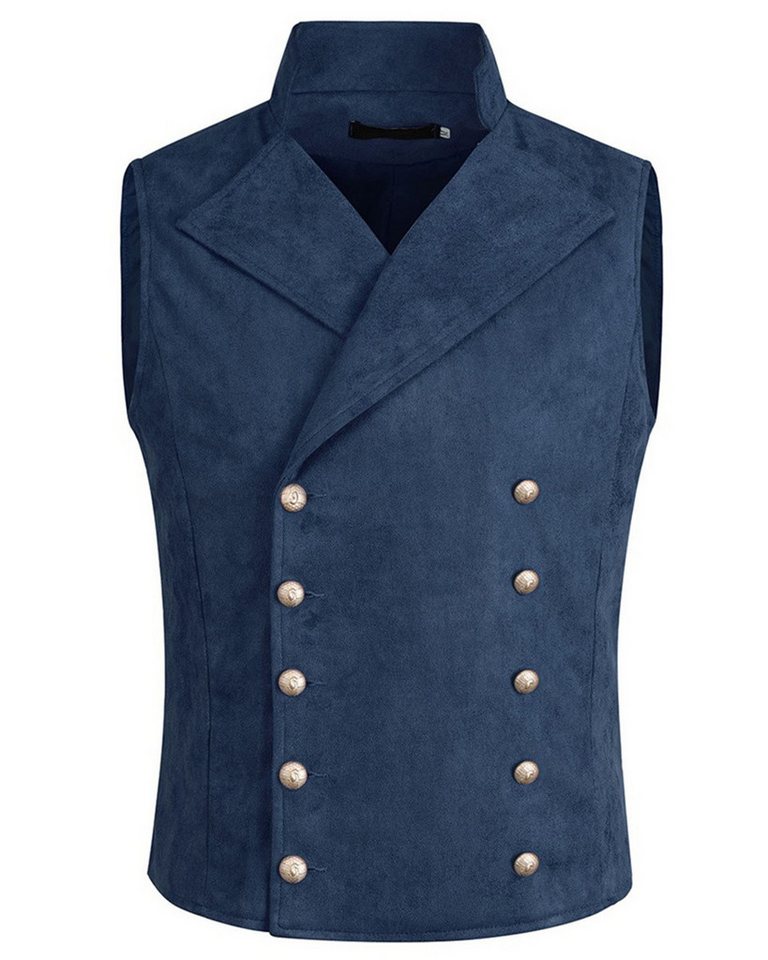 Allthemen Anzugweste Herren Zweireihig Weste mit Stehkragen von Allthemen