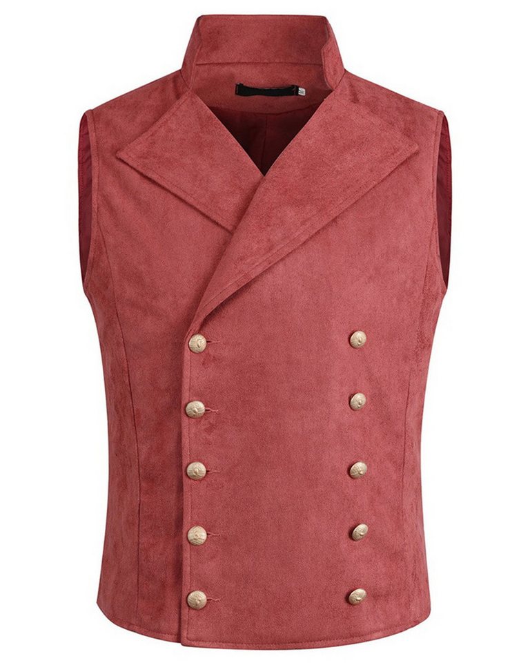 Allthemen Anzugweste Herren Zweireihig Weste mit Stehkragen von Allthemen