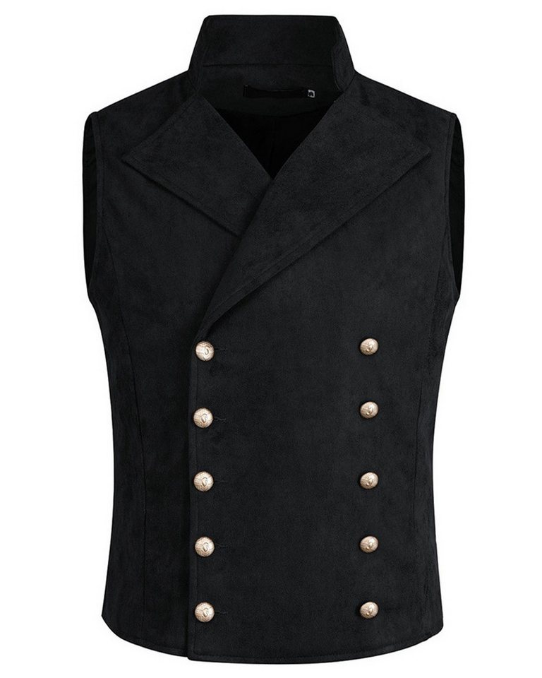 Allthemen Anzugweste Herren Zweireihig Weste mit Stehkragen von Allthemen