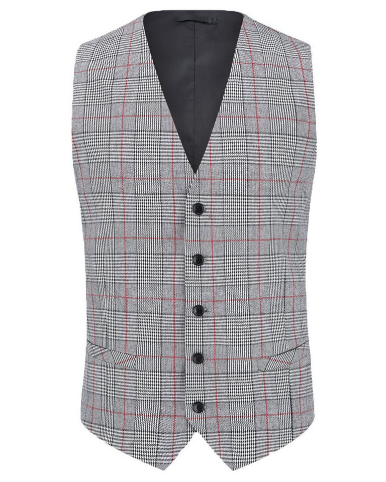 Allthemen Anzugweste mit Karomuster elegante Weste Karierte Hochzeitsweste von Allthemen