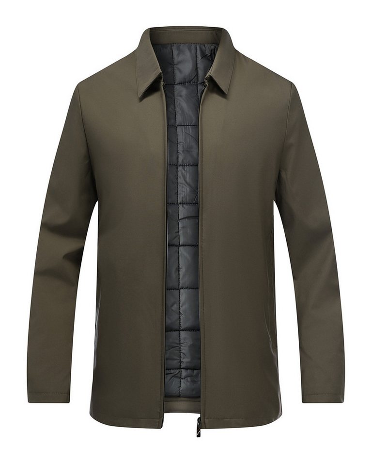 Allthemen Bomberjacke mit warmem Futter Winterjacke Herren Blousonjacke mit Reißverschluss von Allthemen