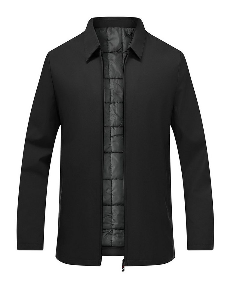 Allthemen Winterjacke mit Reißverschluss Übergangsjacke gefüttert Herren Herbstjacke von Allthemen