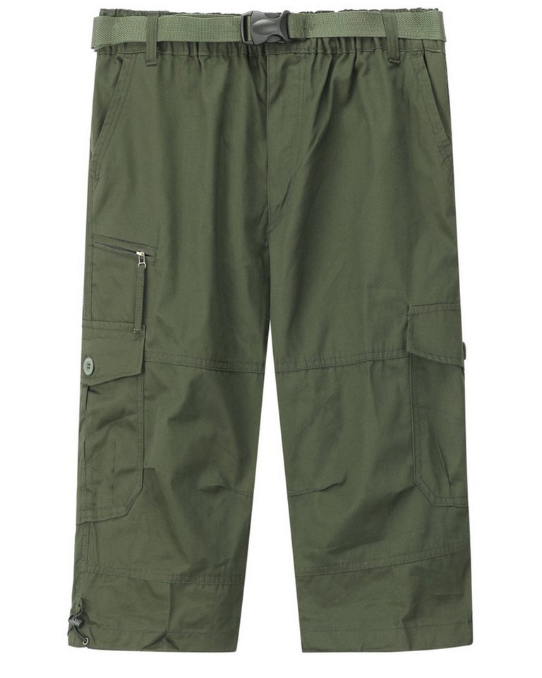 Allthemen Cargohose Herren 3/4 Cargo Shorts mit Gummiband von Allthemen