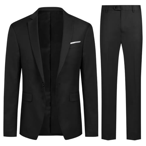 Allthemen Anzug Herren Anzüge Slim Fit 2 Teilig Business Herrenanzug Sakko Hose Schwarz S Allthemen Anzug Herren Anzüge Slim Fit 2 Teilig Business Herrenanzug Sakko Hose Schwarz S von Allthemen