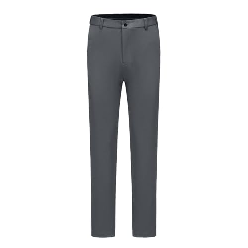 Allthemen Herren Anzughose Stretch Hose Straight Fit Golfhose Business Freizeithose Lang Elegant Grau XL von Allthemen