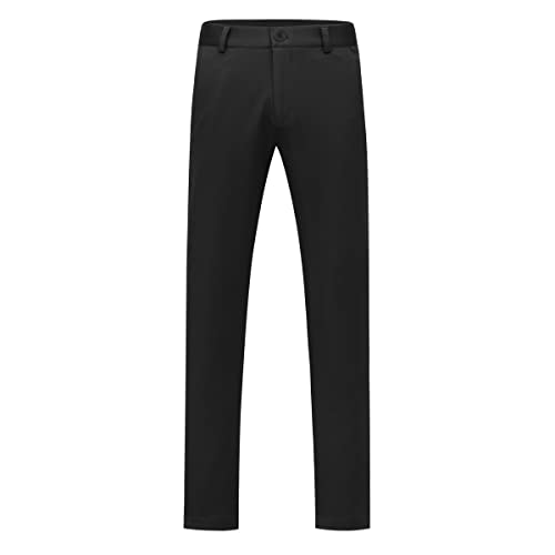 Allthemen Herren Anzughose Stretchkomfort Slim Fit Anzug Straight Hose für Business Schwarz XXL von Allthemen