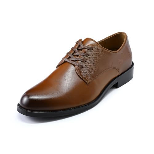 Allthemen Herren Anzugschuhe Modern Schnürhalbschuhe Leder Lederschuhe Business Schuhe Derby Spitze Braun 45 von Allthemen