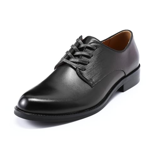 Allthemen Herren Anzugschuhe Modern Schnürhalbschuhe Leder Lederschuhe Business Schuhe Derby Spitze Schwarz 44 von Allthemen