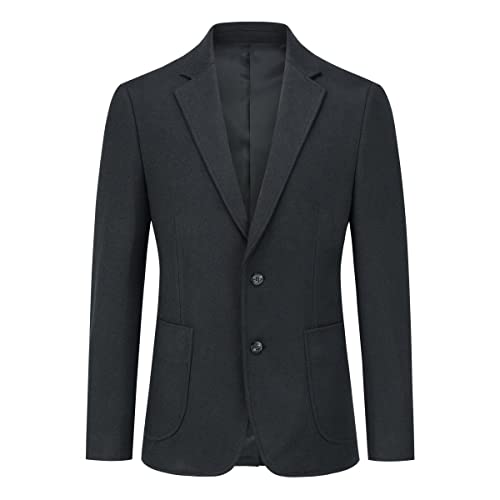 Allthemen Herren Blazer Sportlich Regular Fit Sakko 2 Knöpfe Casual Anzugjacke Streifen Anzug Lässig Schwarz M von Allthemen