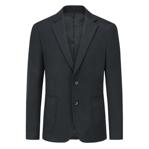 Allthemen Herren Blazer Sportlich Regular Fit Sakko 2 Knöpfe Freizeit Anzugjacke Streifen Anzug Lässig Schwarz S von Allthemen